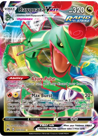 Rayquaza VMAX #101 — Crown Zenith