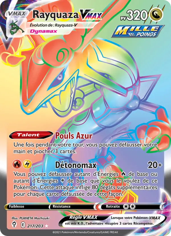 Rayquaza VMAX #217 — Évolution Céleste