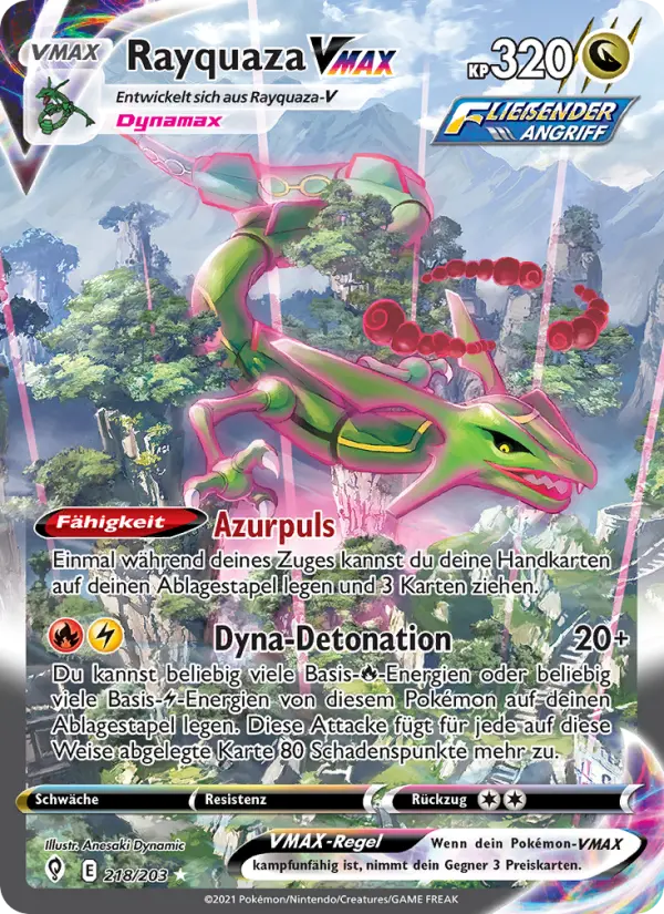 Rayquaza VMAX #218 — Drachenwandel