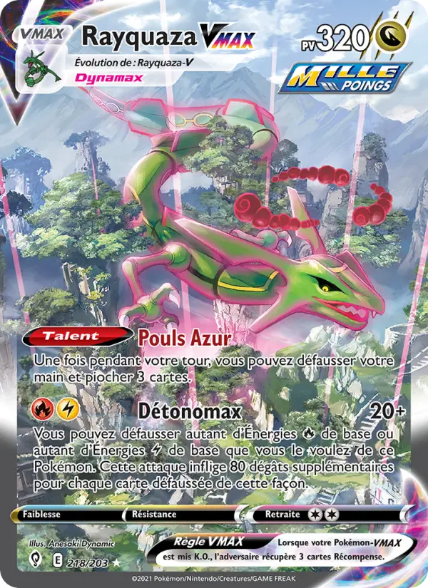 Rayquaza VMAX #218 — Évolution Céleste
