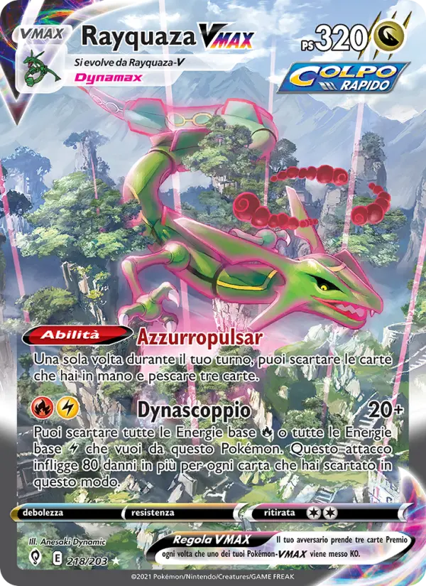 Rayquaza VMAX #218 — Evoluzioni Eteree