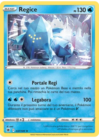Regice #037/189 — Lucentezza Siderale