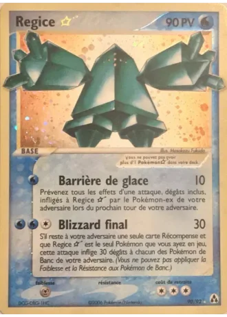 Regice Gold Star #90 — EX Créateurs de légendes