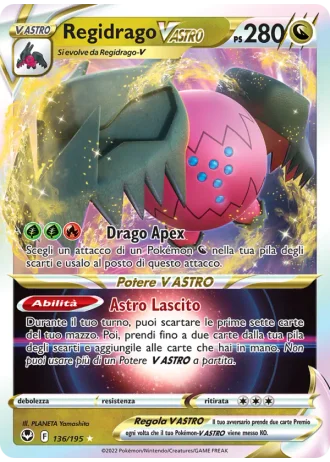 Regidrago V ASTRO #136/195 — Tempesta Argentata