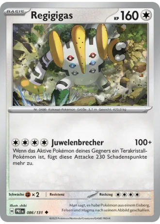 Regigigas #086 — Prismatische Entwicklungen