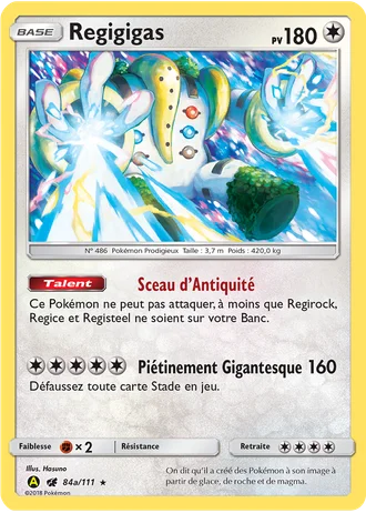 Regigigas #84a — Cartes alternatives A jaune