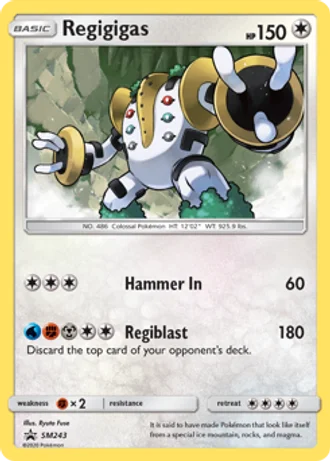 Regigigas SM243 — Sun & Moon Promos