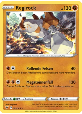 Regirock #89/185 — Farbenschock