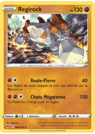 Regirock #89/185 — Voltage Éclatant