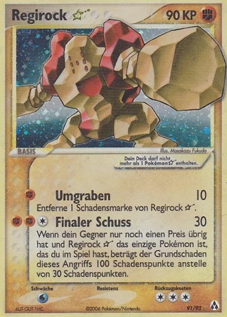Regirock * #91/92 — EX Legend Maker