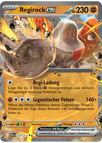Regirock ex #107/217 — Erhabene Helden
