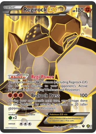 Regirock EX #43 — Fates Collide