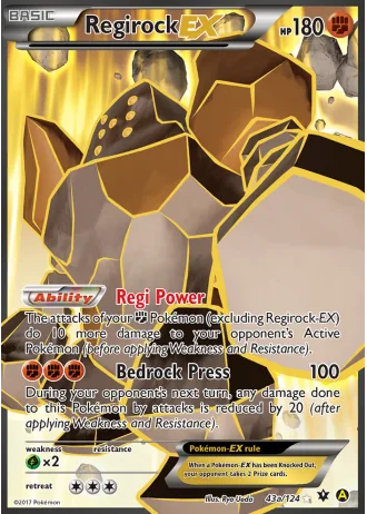 Regirock EX #43a — Fates Collide