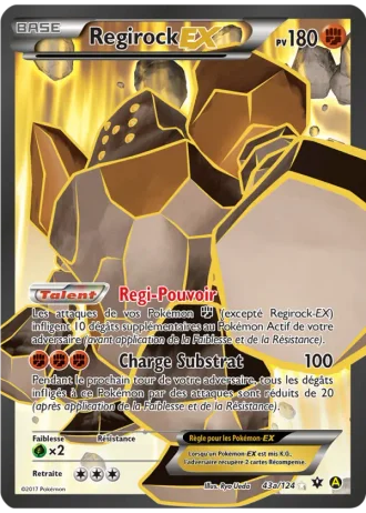 Regirock EX #43a/124 — Impact des Destins