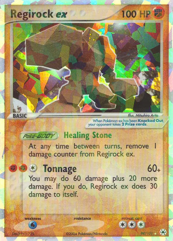 Regirock ex #98 — EX Leggende Nascoste