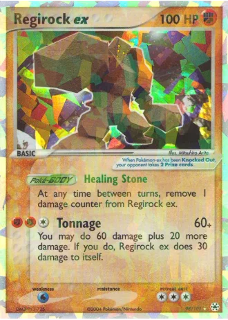 Regirock ex #98/101 — EX Leggende Nascoste