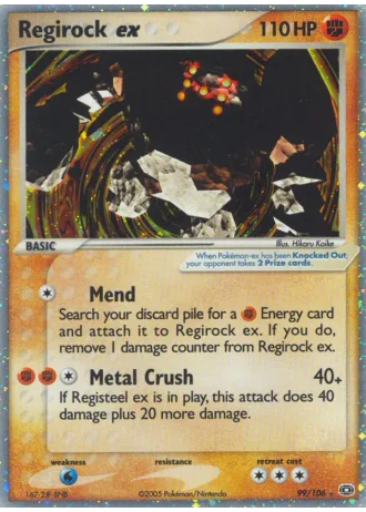 Regirock ex #99/106 — EX Smeraldo