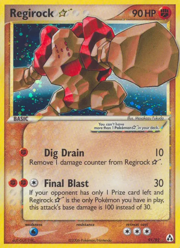 Regirock Gold Star #91 — Legend Maker