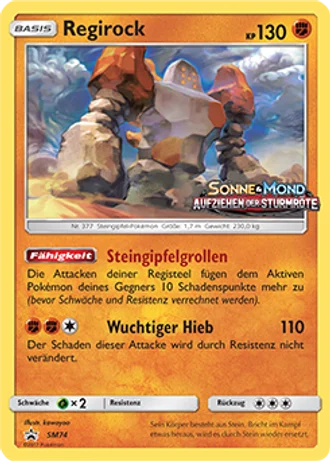 Regirock SM74 — Sonne & Mond Promos