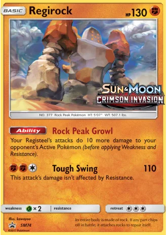Regirock (STAFF) SM74 — Sun & Moon Promos