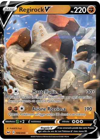 Regirock V #104/202 — Spada e Scudo