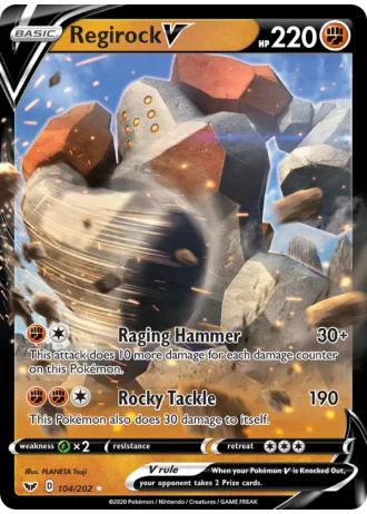 Regirock V #104/202 — Sword & Shield
