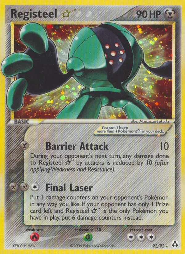 Registeel Gold Star #92 — Legend Maker