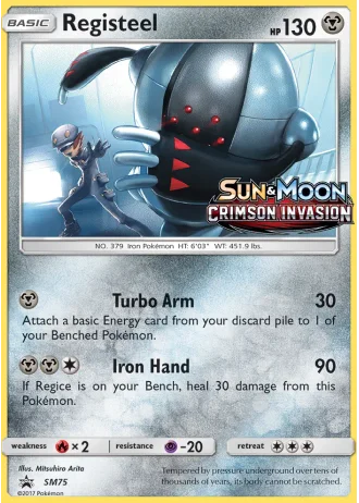 Registeel SM75 — Sun & Moon Promos