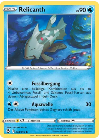 Relicanth #044/195 — Silberne Sturmwinde
