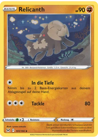 Relicanth #101/196 — Verlorener Ursprung