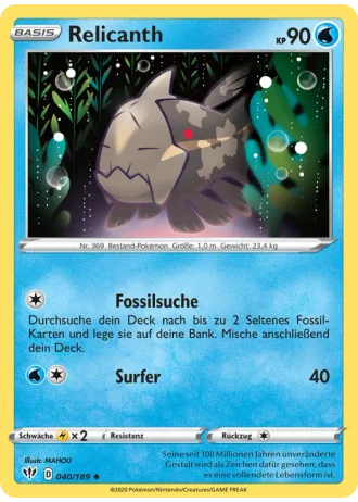 Relicanth #40/189 — Flammende Finsternis