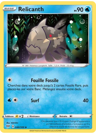 Relicanth #40/189 — Ténèbres Embrasées