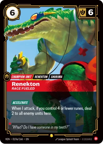 Renekton, Rage Fueled #019a/166 — Vendetta