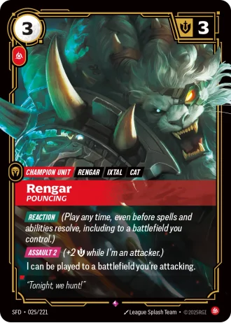 Rengar, Pouncing #025/221 — Spiritforged