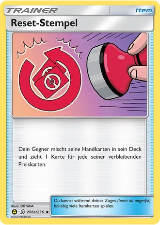 Reset-Stempel #206a — Gelbes-A-Alternativkarten