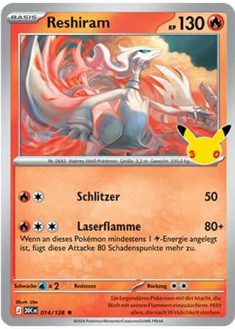 Reshiram #014/128 — 30 Jahre