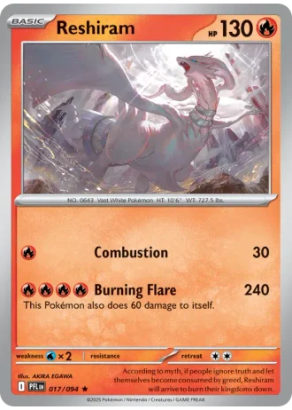 Reshiram #017/94 — Phantasmal Flames