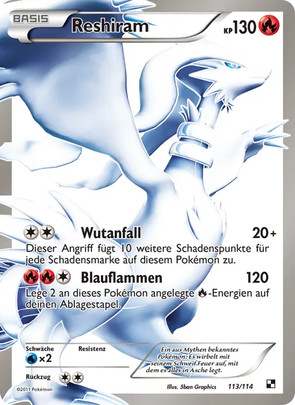 Reshiram #113 — Schwarz & Weiß