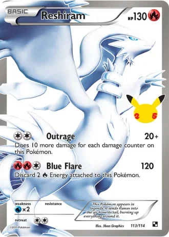Reshiram #113/114 — Classic Collection (Celebrations)