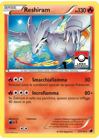 Reshiram #17/116 — Glaciazione Plasma