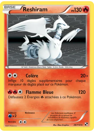 Reshiram #26 — Noir & Blanc