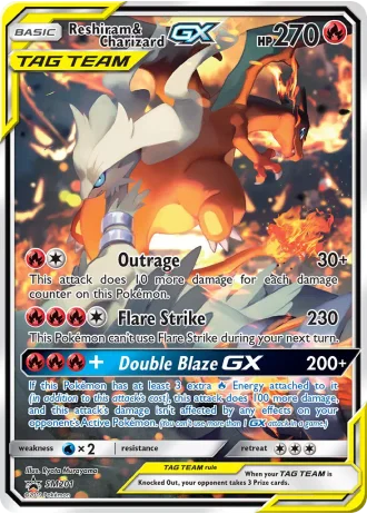 Reshiram & Charizard GX SM201 — Sun & Moon Promos