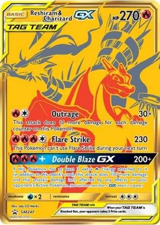 Reshiram & Charizard GX SM247 — Sun & Moon Promos