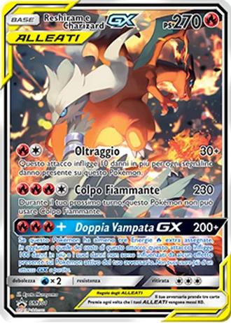 Reshiram e Charizard GX SM201 — Sole e Luna Promos