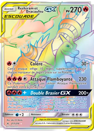 Reshiram et Dracaufeu GX #217 — Alliance Infaillible