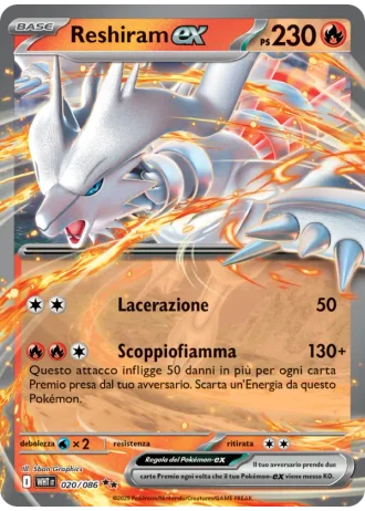 Reshiram ex #020/86 — Fuoco Bianco