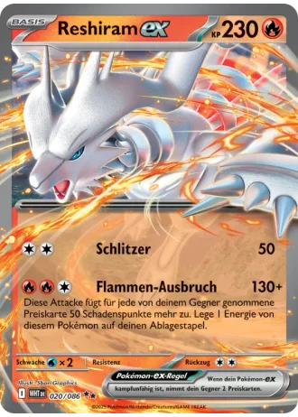 Reshiram ex #020 — Weiße Flammen