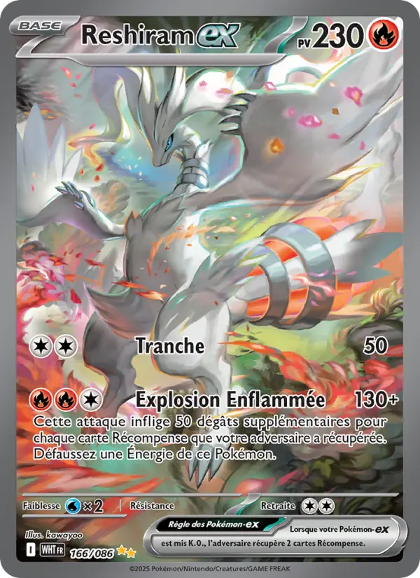 Reshiram ex #166 — Flamme Blanche