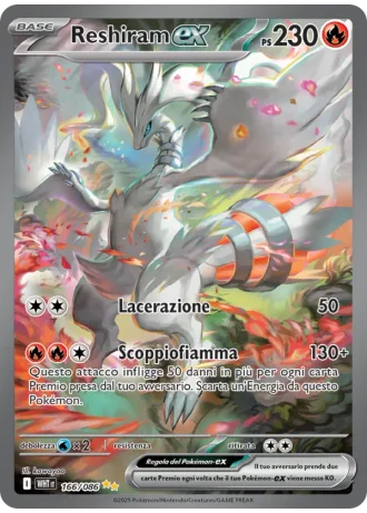 Reshiram ex #166 — Fuoco Bianco