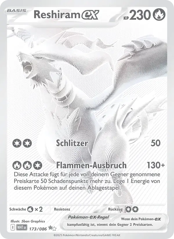 Reshiram ex #173 — Weiße Flammen